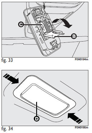 Sostituzione lampada interna