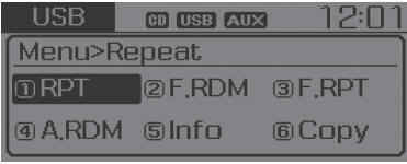 MENU: MP3 CD / USB