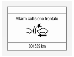 Allarme collisione anteriore 