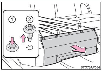 Rimozione del coperchio della batteria a 12 volt