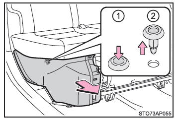 Rimozione del coperchio della batteria a 12 volt