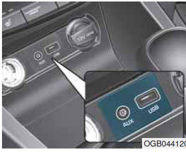 Aux, USB e iPod® port