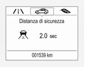 Indicazione distanza anteriore