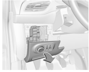 Scatola portafusibili nel quadro strumenti